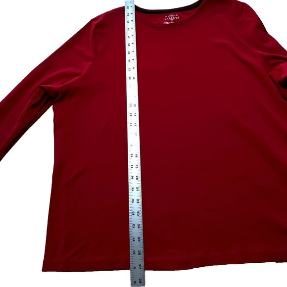 The Talbots Tee Woman 3X 100% Pima Cotton Stretch Red Comfy Capsule Gorpcore - Picture 6 of 7
